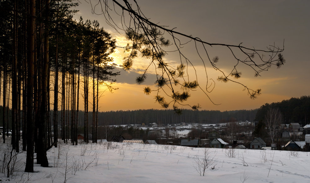 Панорама весенний закат - Валерий Плотников