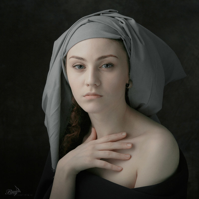 Портрет девушки в тюрбане - Victor Brig