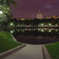 Ночь на пруду. :: Андрей Васильев