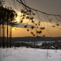 Панорама весенний закат :: Валерий Плотников