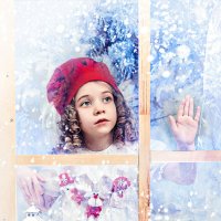 Красная шапочка за окном в морозную ночь :: Татьяна Семёнова