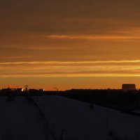 Зимний закат над Москвой :: Петр Аксенов