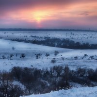 Закат за городом зимой :: Марина Паршина