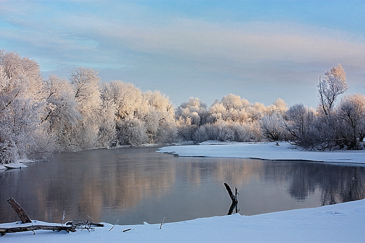 Зима у реки. - Наталья Юрова