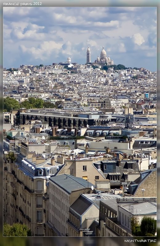 Париж. Вид с Триумфальной арки на Монмартр и базелику Сакре-Кёр - Dimсophoto ©