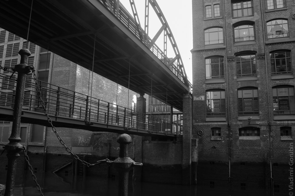 Гамбург, двойной пешеходный мост - Владимир Горубин