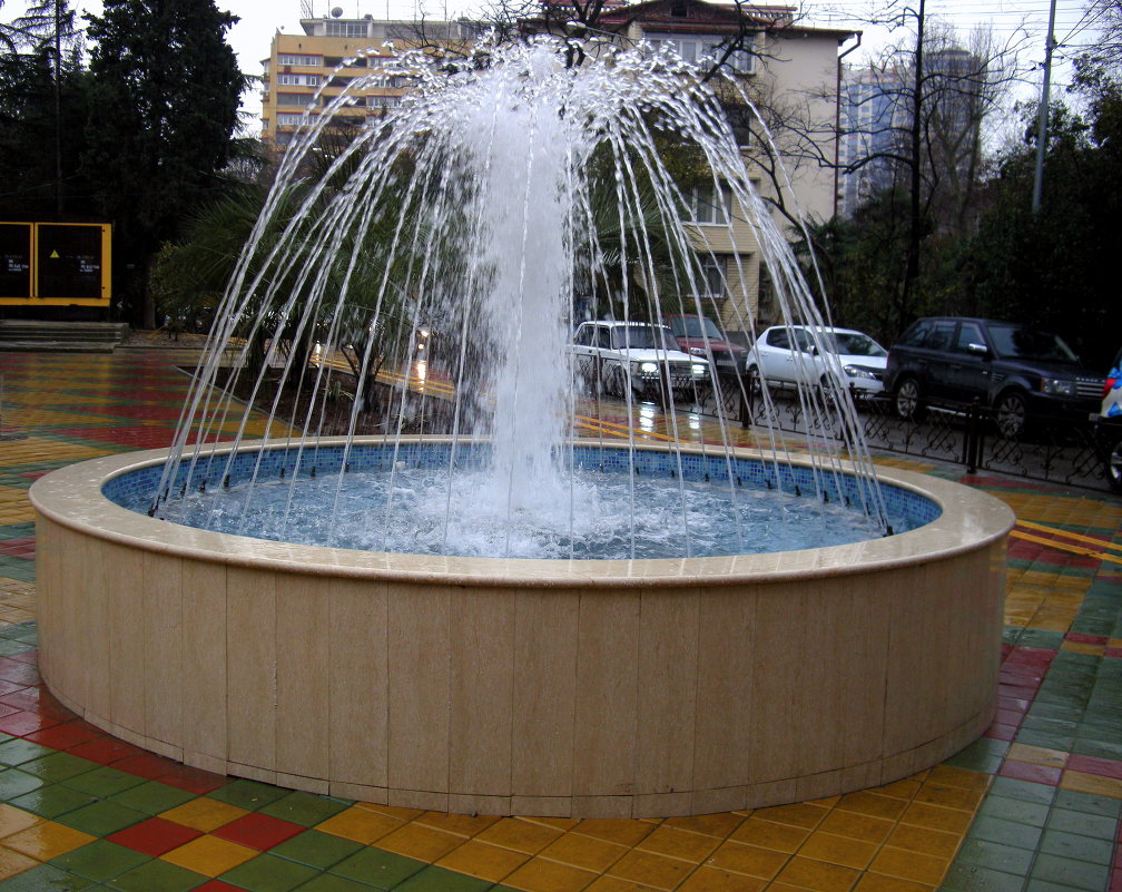 фонтан зимой - дмитрий панченко