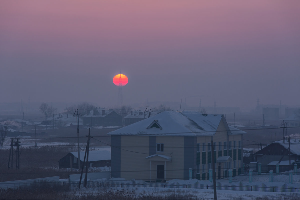 Икринка Солнца. Вечер. Ветер. -30°С. - Вадим Лячиков