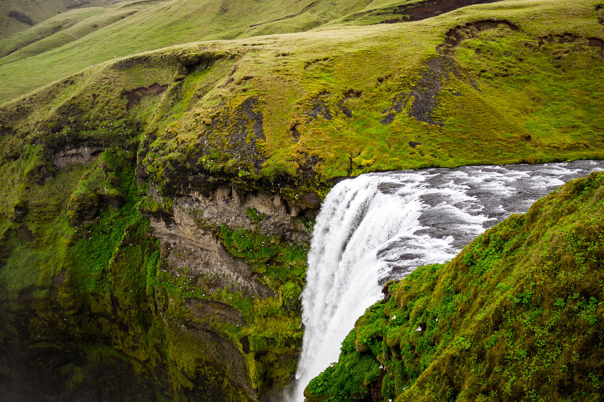 Водопад Скогафосс в Исландии (вид сверху) - Вячеслав Ковригин