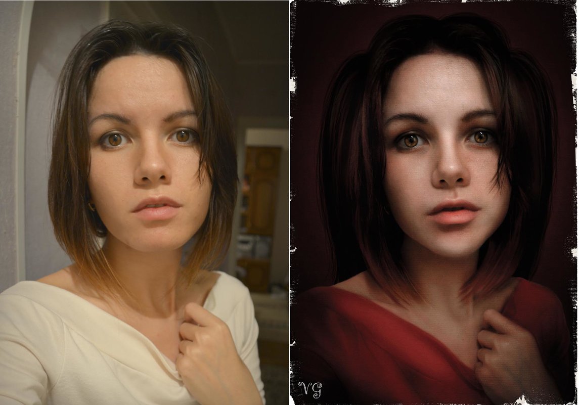 портрет незнакомки (до и после) - Veronika G