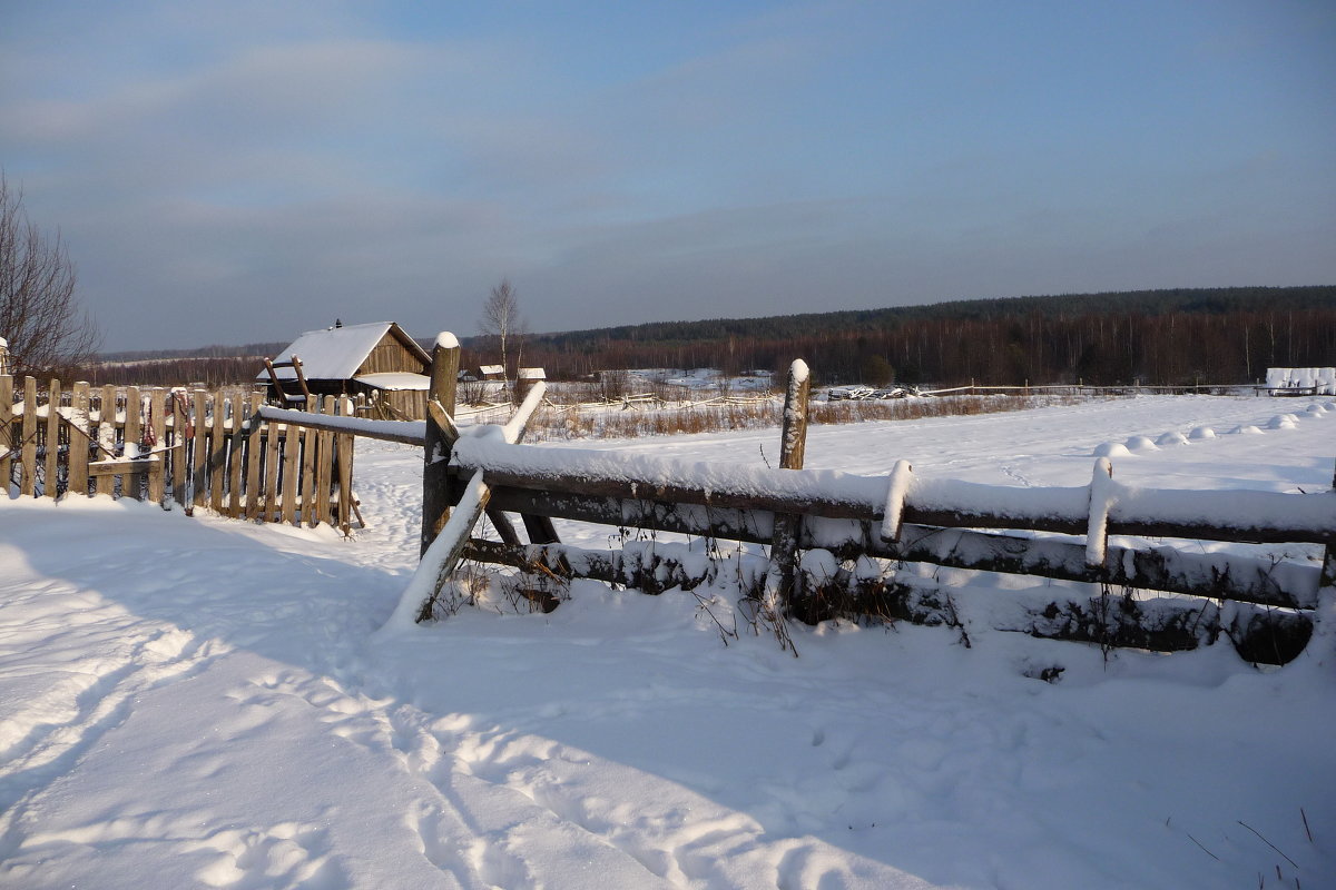 Деревня, морозное утро - Светлана Струнова