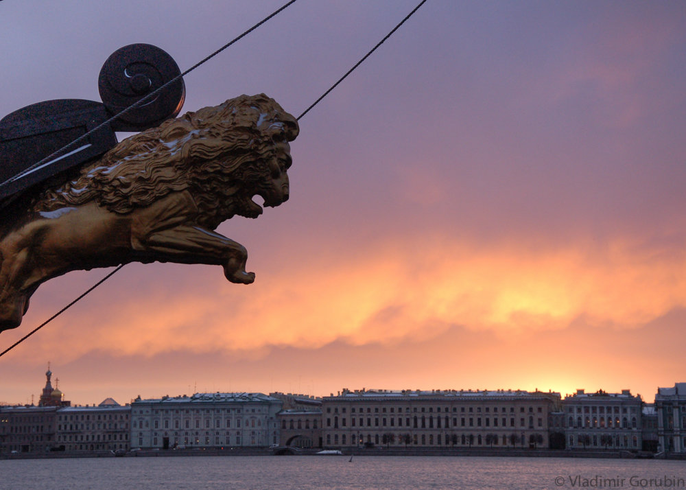 Вид на Дворцовую набережную с Петроградской стороны - Владимир Горубин
