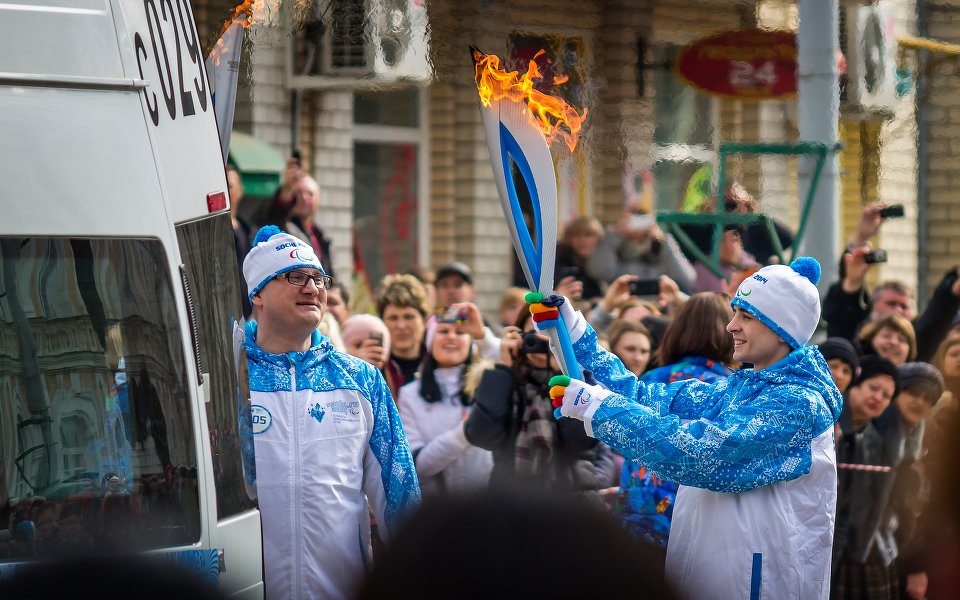 Эстафета Паралимпийского огня в Таганроге. - Дмитрий -