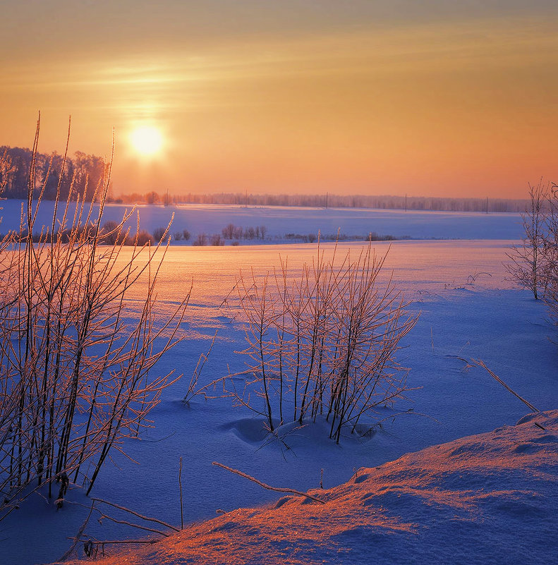 Картинка деревенская, зимне-вечерняя... - Александр Никитинский