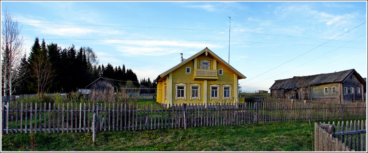 Домик в деревне весной - Иван Клещин