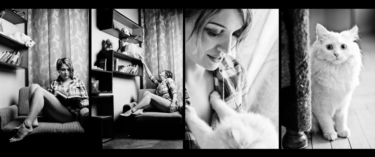 She and her cat - Наталья Голубева