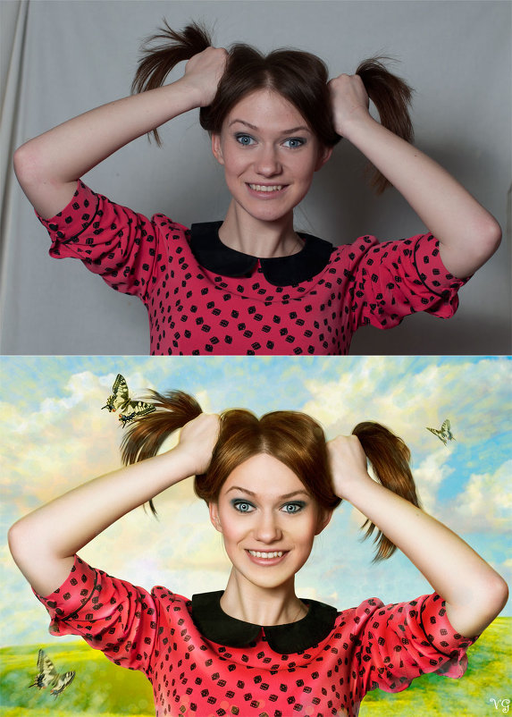 веселая девчонка (до и после) - Veronika G