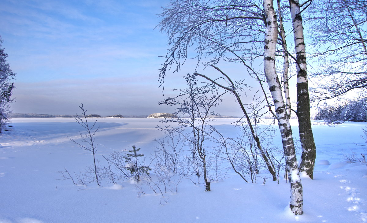 Снежное финское озеро - Lida Nerobova 