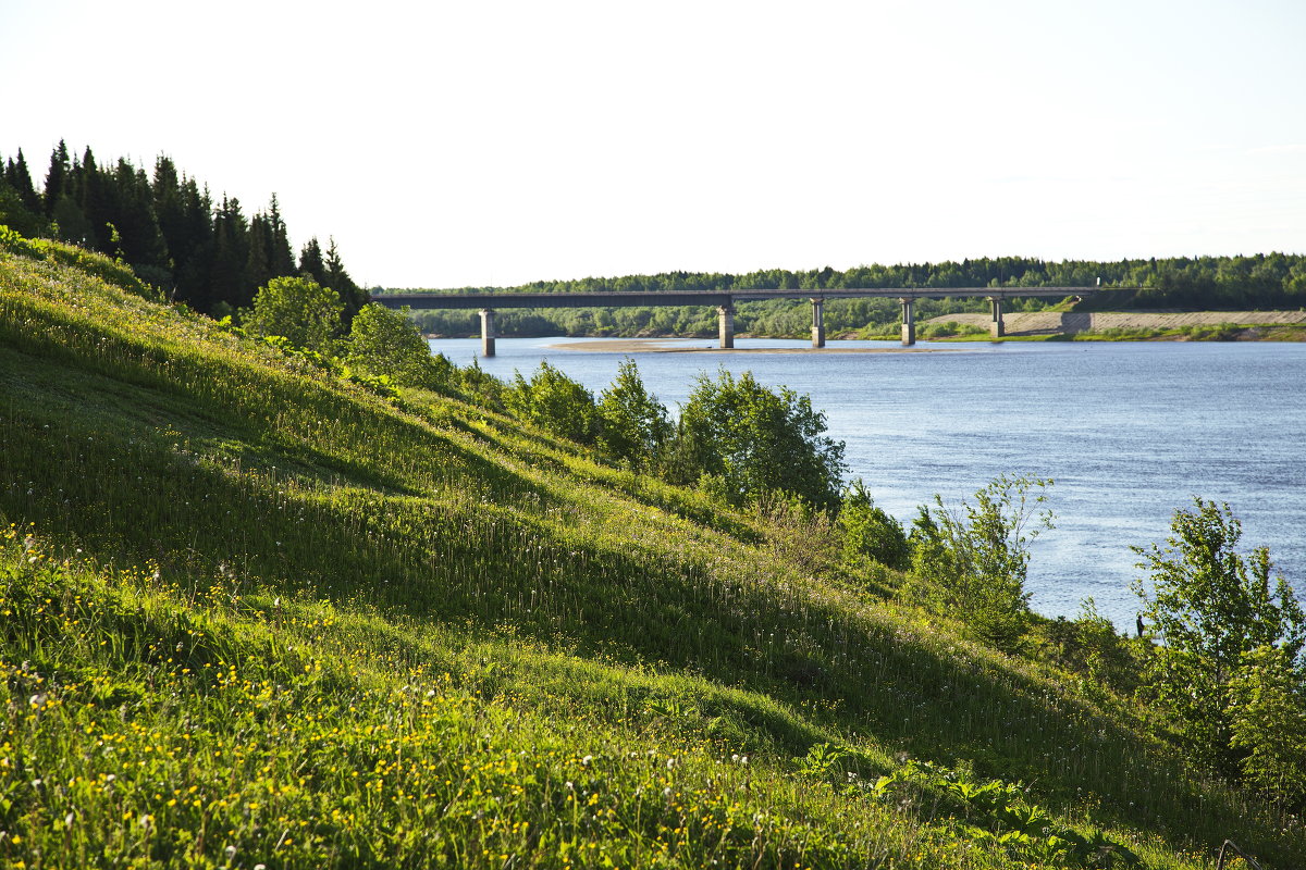 Мост через реку Вычегда в с. Корткерос - Виталий Житков
