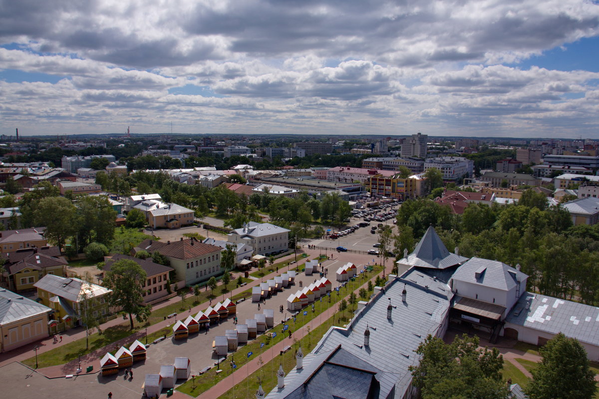 Панорама Вологды с колокольни на Соборной горке - Татьяна Копосова