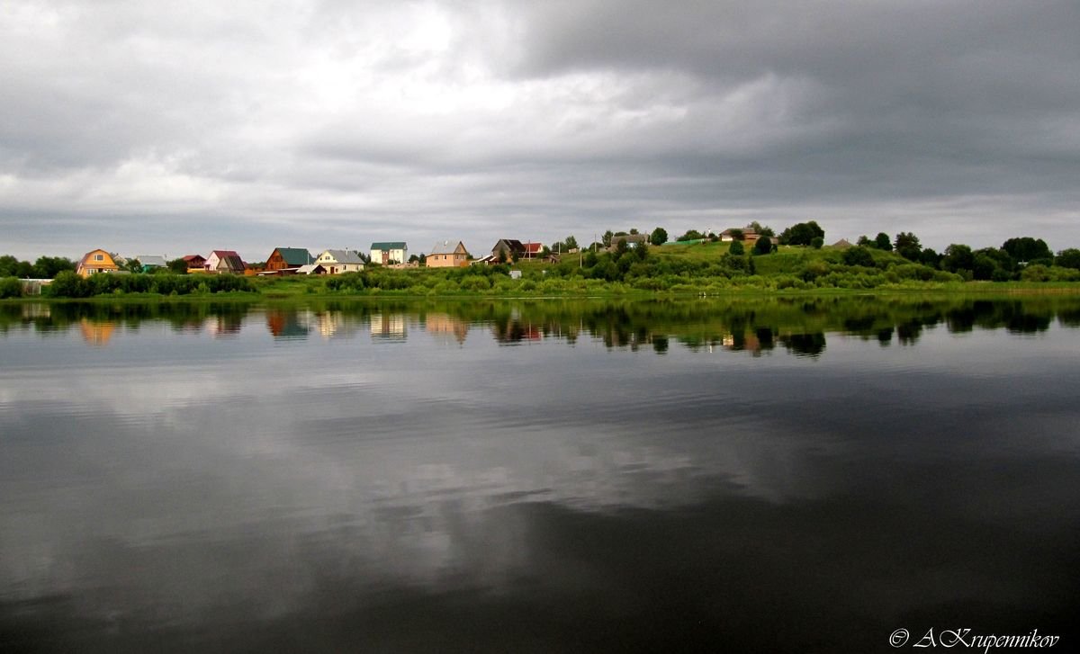 Вид на деревню Перхино с озера Зауломское - Алексей Крупенников