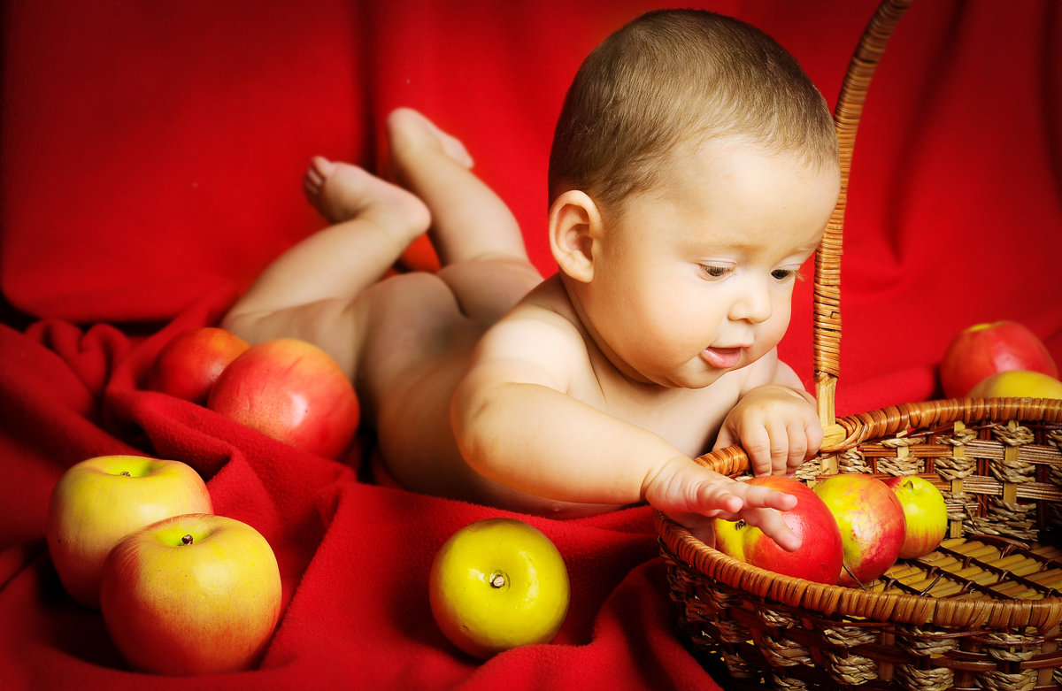 Фотосессия с фруктами дети