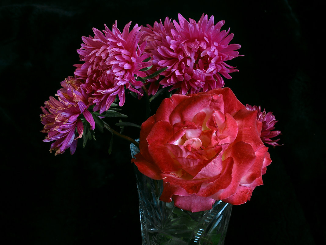Букет с розой - Дмитрий Михайлович Сарасек