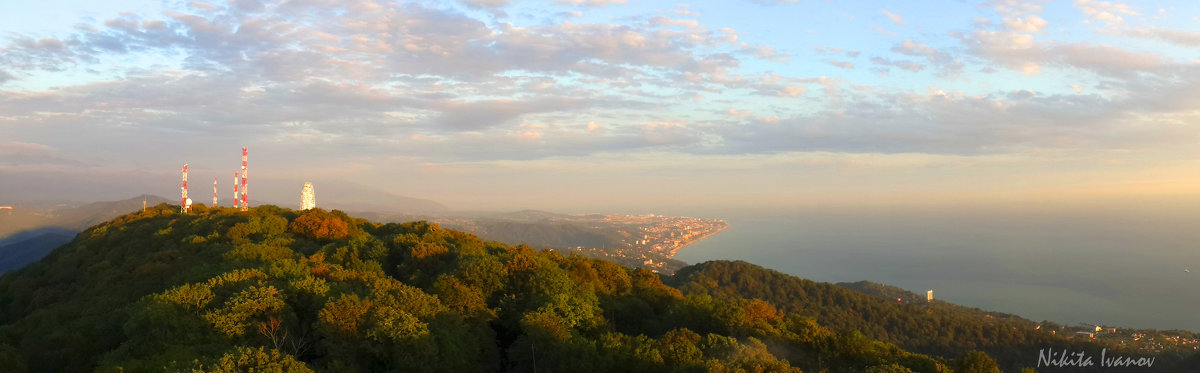 Панорама Адлера с горы Ахун - Никита Иванов