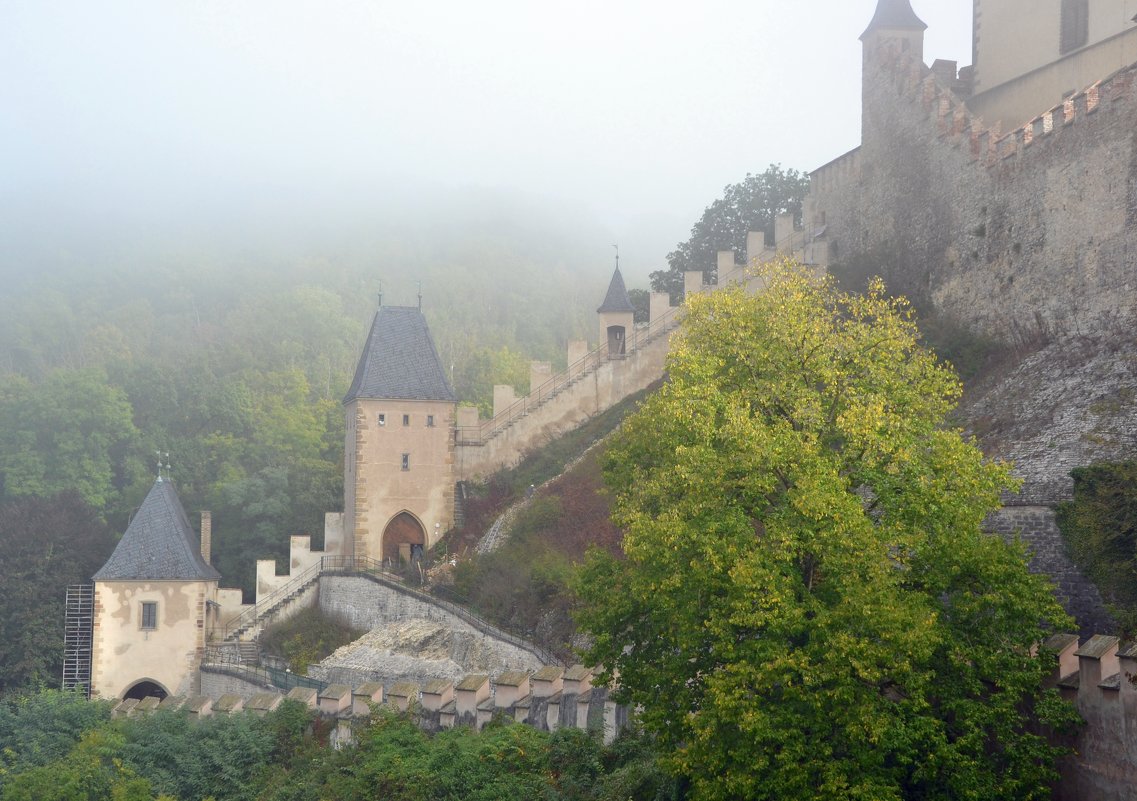 Замок Карлштейн в тумане - zhanna-zakutnaya З.