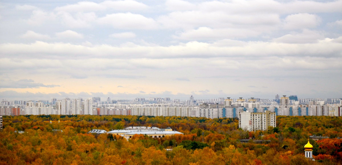 Осень в городе. Осеннее бесцветное небо и рыжая коса..... - Елена Солнечная