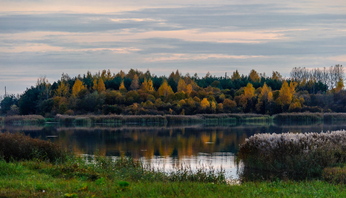 Осень на Шумилинском озере. - Анатолий Клепешнёв