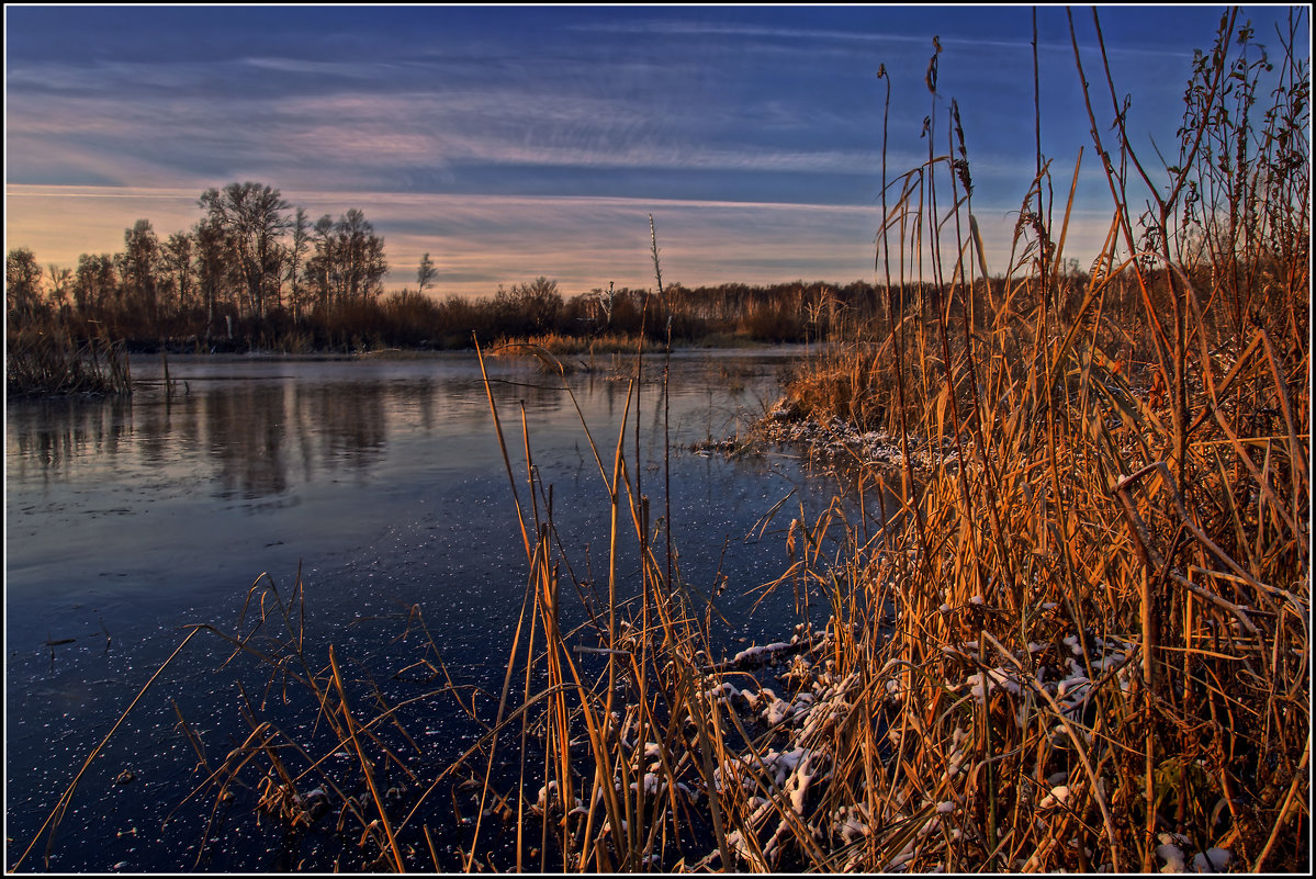 Озеро тишь Калужская область зимой