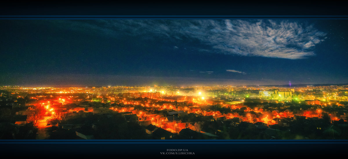 Вид на ночной город Симферополь - Солнечная Лисичка =Дашка Скугарева