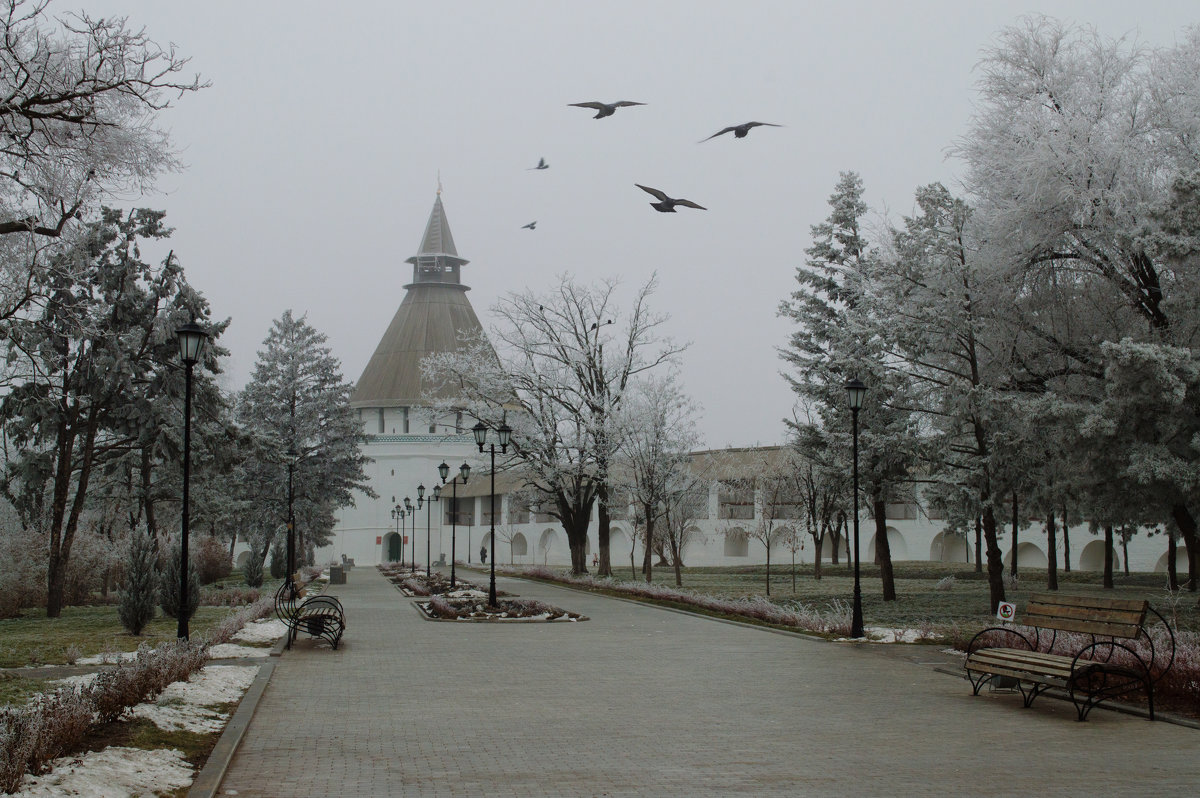 Вид на башню "Красные ворота" из серии Зимние виды Астраханского кремля - Алена Рыжова