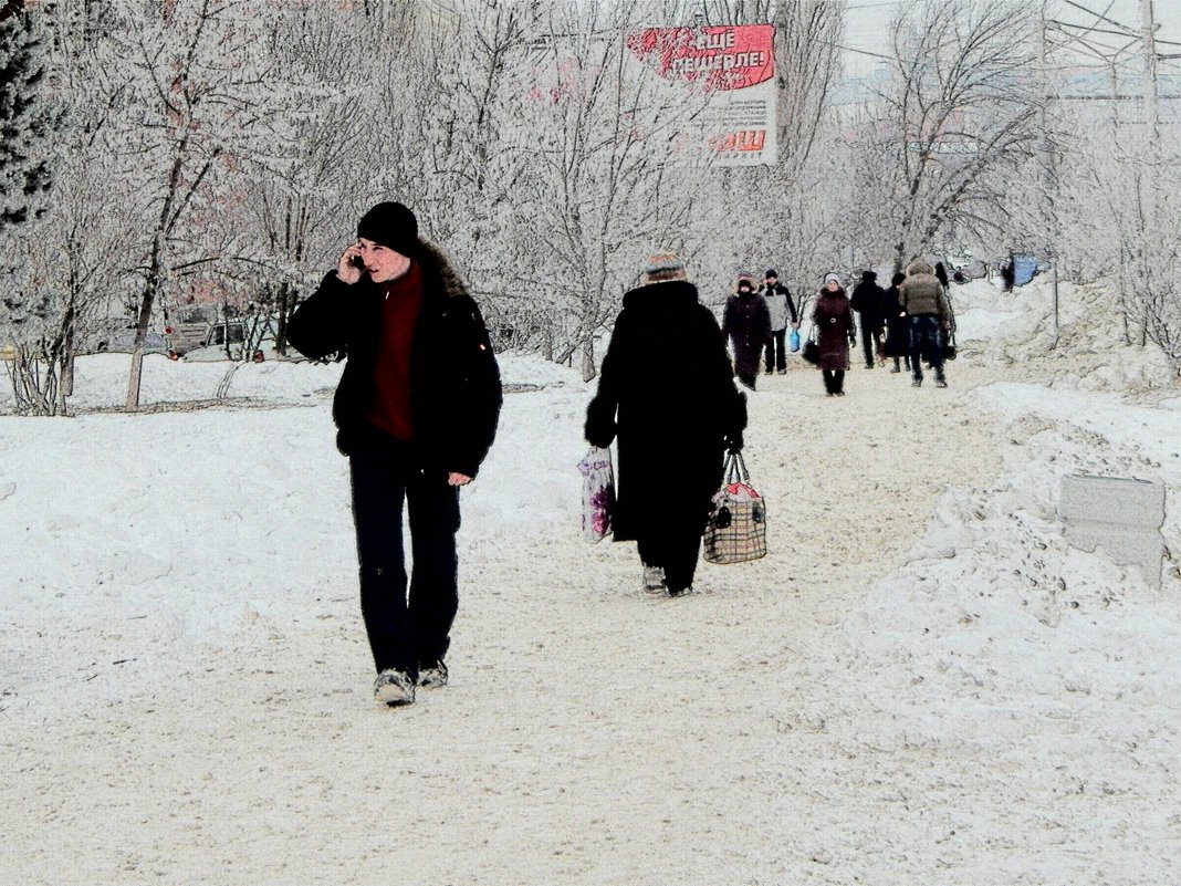 Зима в городе. - Анфиса 