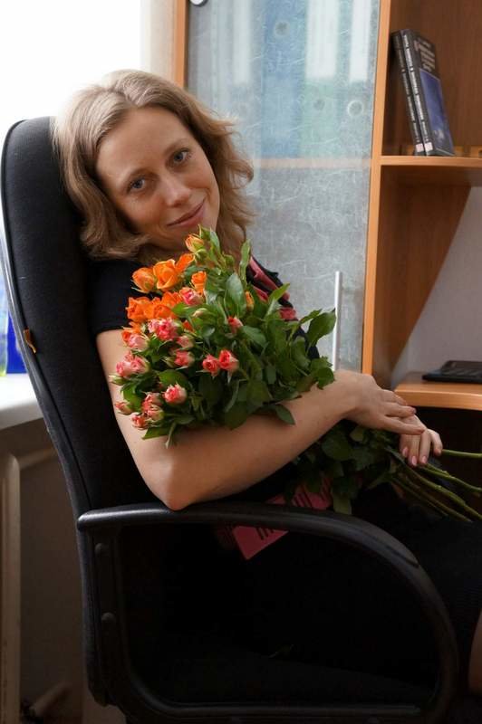 Портрет Переседовой Марины с цветами 8 марта - Юрий А. Денисов