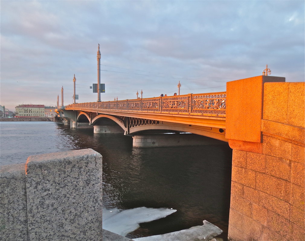 Благовещенский мост на закате - Елена 