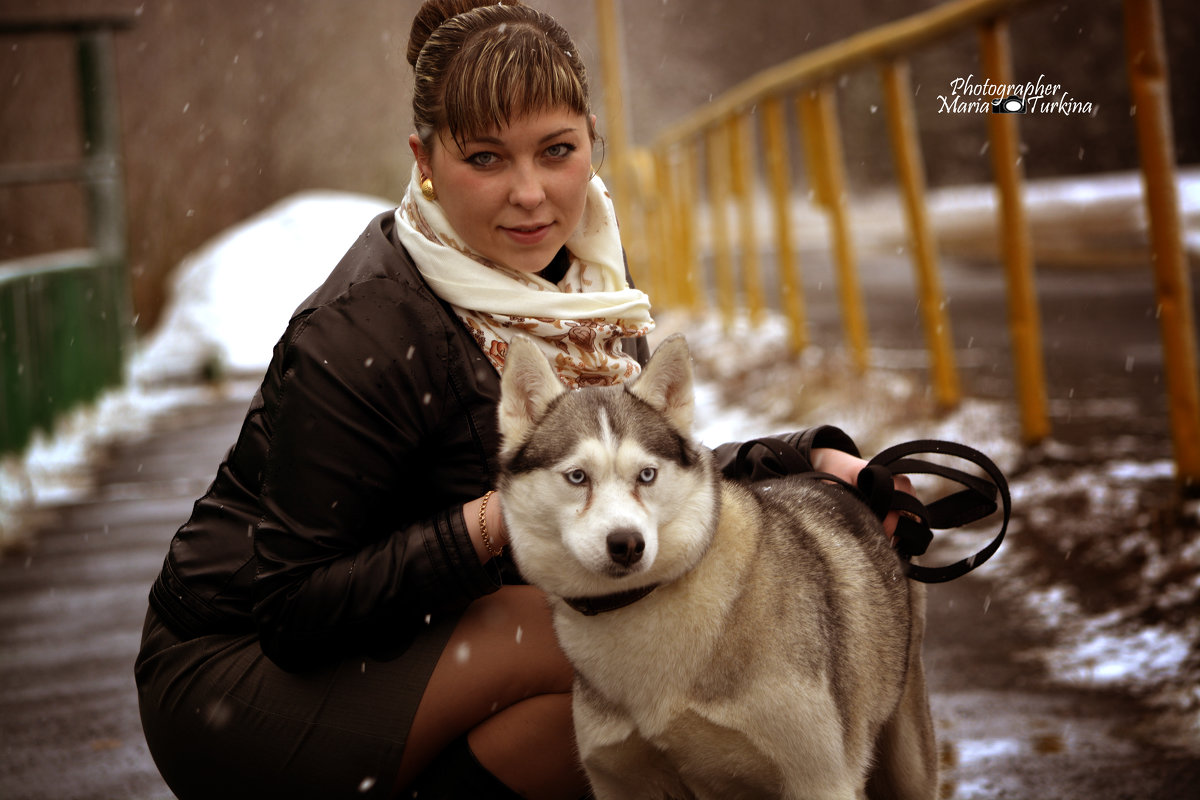 Анна с Сибирской Хаски - Мария Туркина
