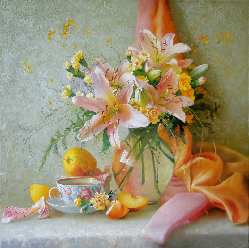 натюрморт с цветами - Геннадий Тимин
