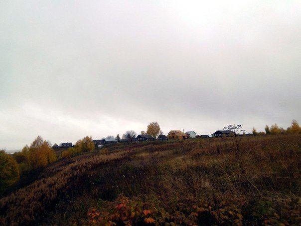 Осенний вид на деревню Красная Гора - Николай Туркин 