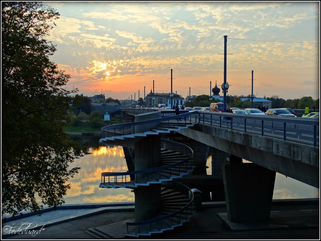 Ольгинский мост...закат - Fededuard Винтанюк