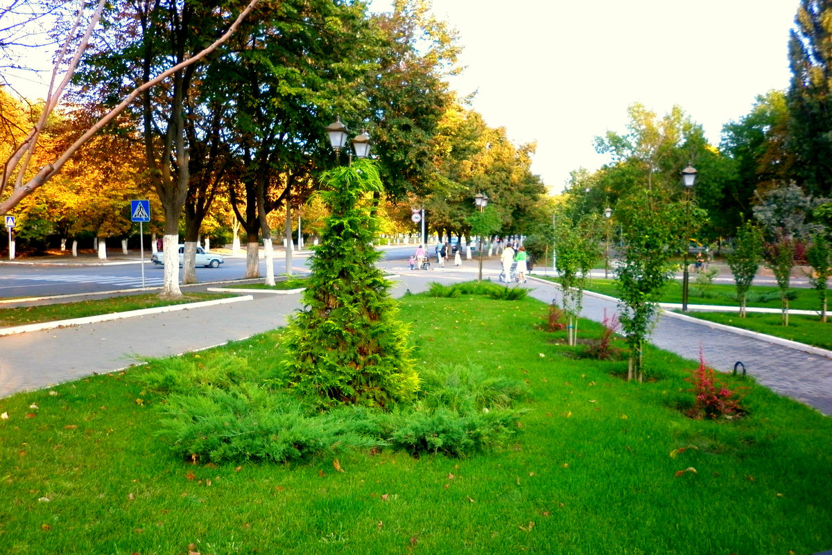 Осень на дворе,а в Клушинском сквере травка зеленеет. Измаил - Жанна Романова
