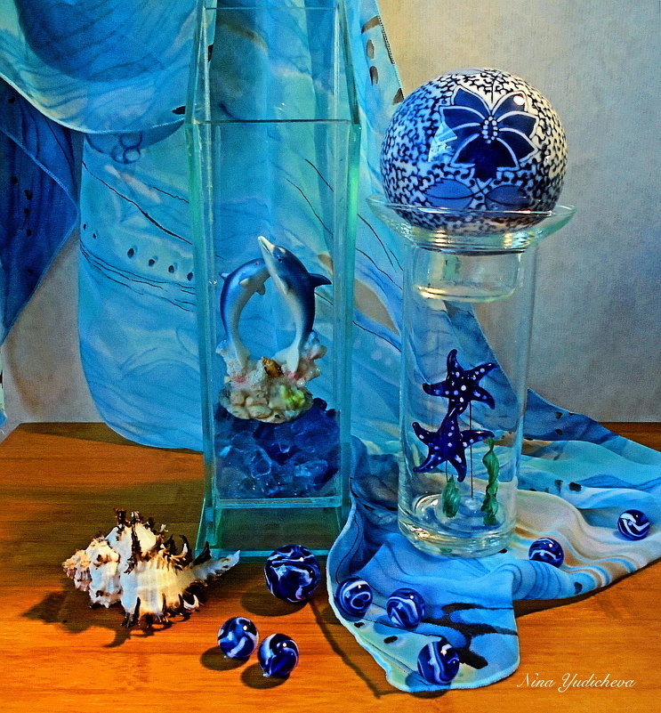 Дельфины и морские звёзды - Nina Yudicheva