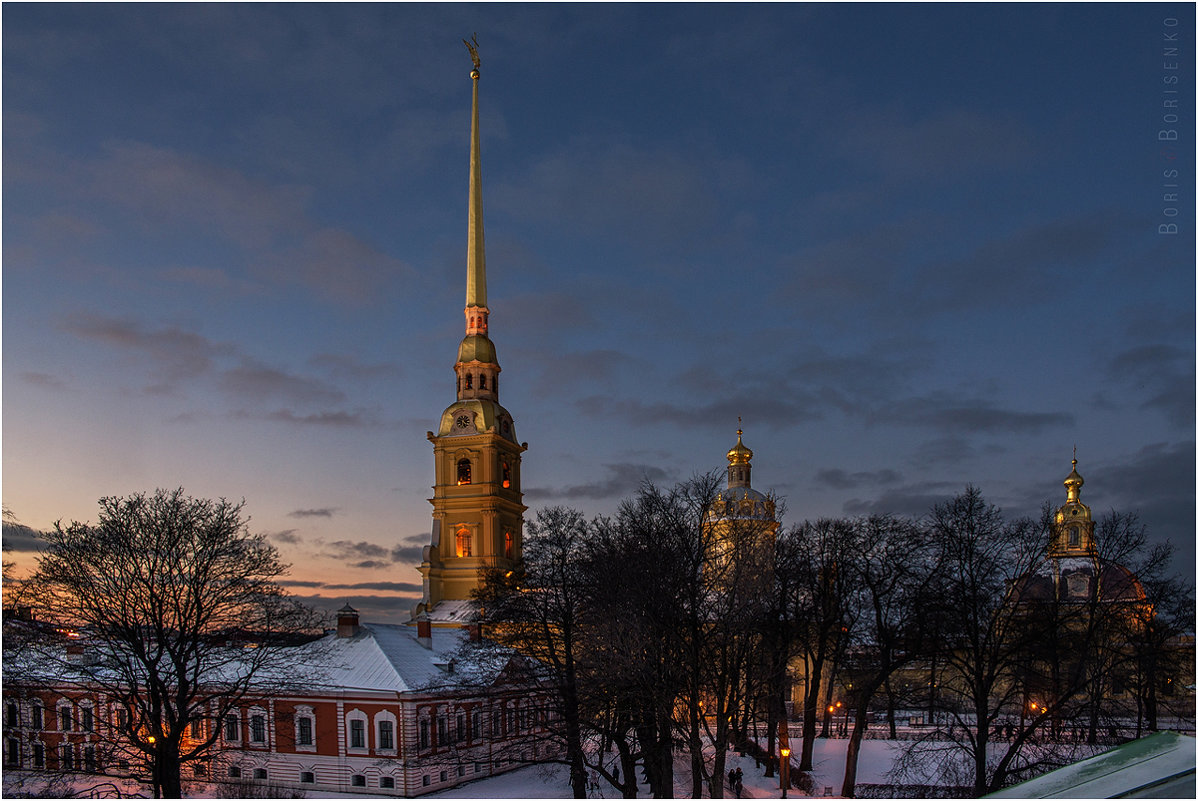 петропавловский собор зимой