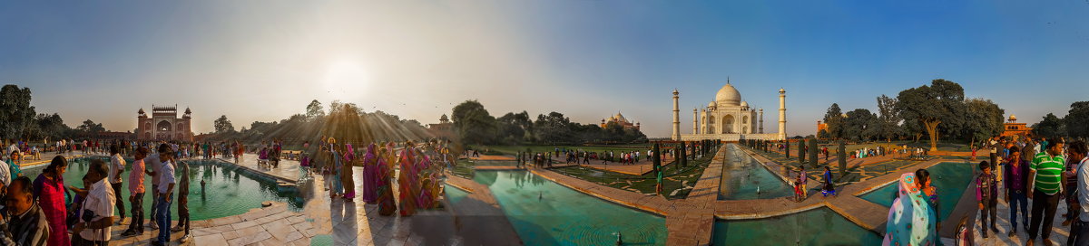 Индия.Круговая панорамма комплекса Тадж- Махал. - юрий макаров