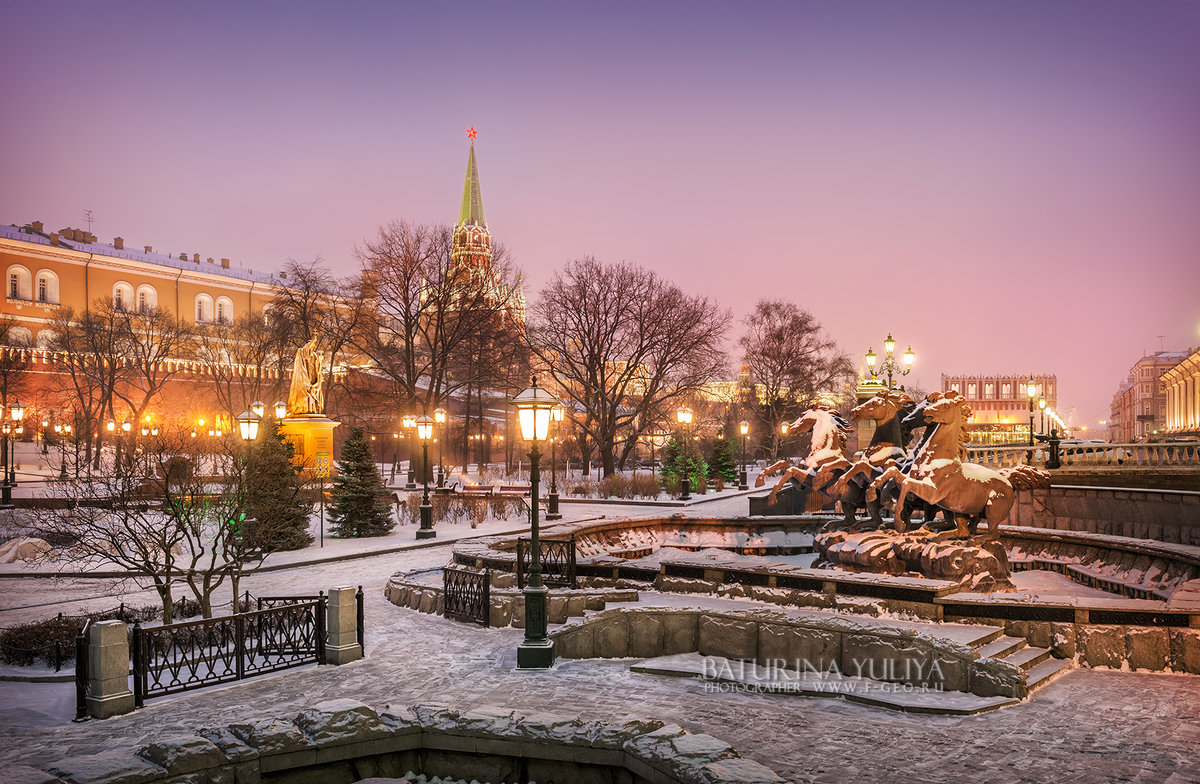 александровский сад в москве зимой