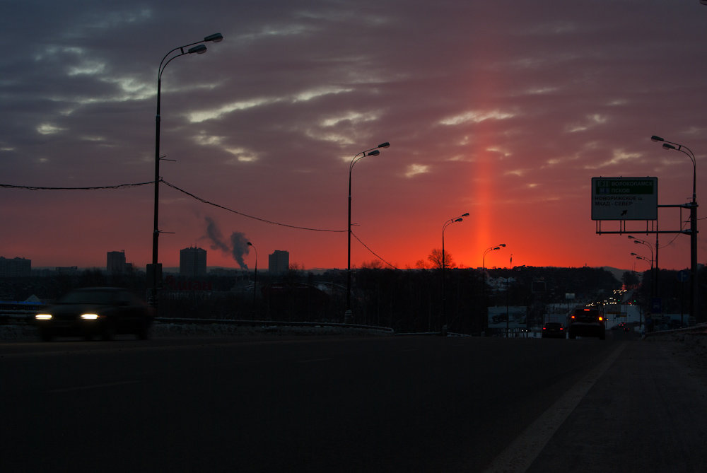 восход в морозное утро - Лев Сергеев
