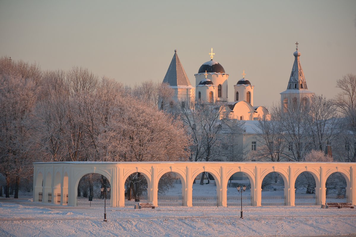 Ярославово Дворище Великий Новгород зимой