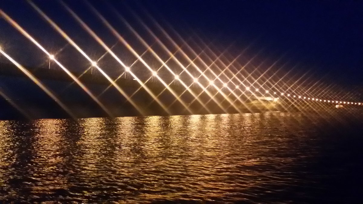 Ночь. Мост через водохранилище. - Сергей Тагиров