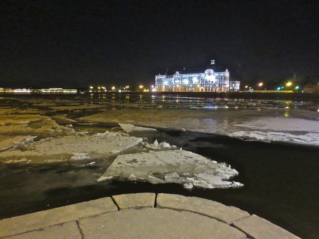 у Пироговской набережной ещё лёд - Елена 
